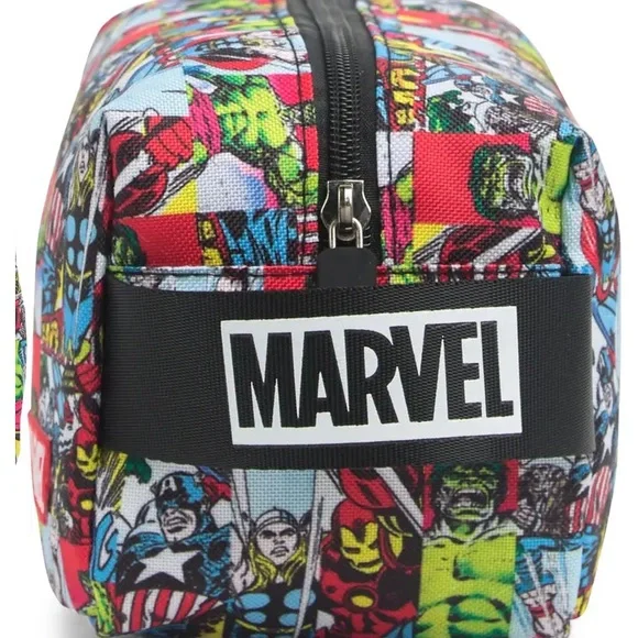 Marvel Superheroes Three Piece Toiletry Set Bag Wallet Keychain Captain America - Picture 7 of 7